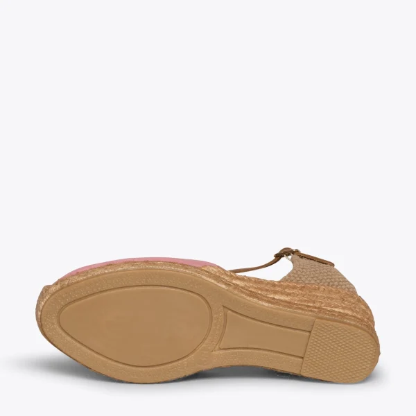 MiMaO ShopOnline ALTEA – Espadrilles à Talon Moyen ROSE 6
