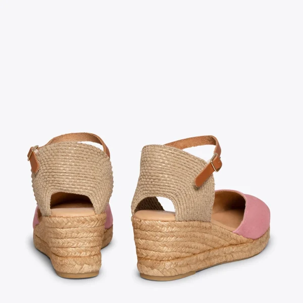 MiMaO ShopOnline ALTEA – Espadrilles à Talon Moyen ROSE 4