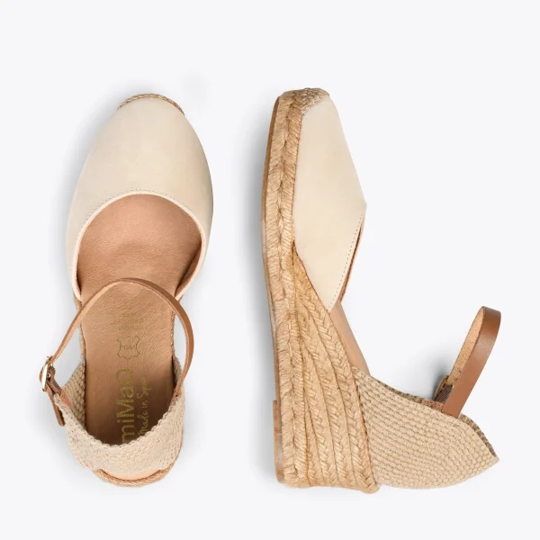 MiMaO ShopOnline ALTEA – Espadrilles à Talon Moyen BEIGE 3
