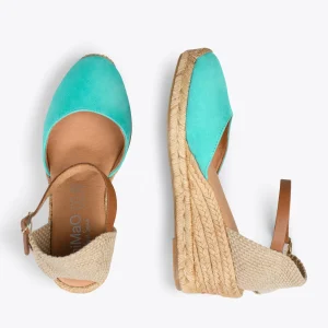 MiMaO ShopOnline ALTEA – Espadrilles à Talon Moyen VERT EAU 10