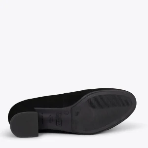 MiMaO ShopOnline URBAN ROND – Chaussures à Talon Bas En Daim NOIR 17
