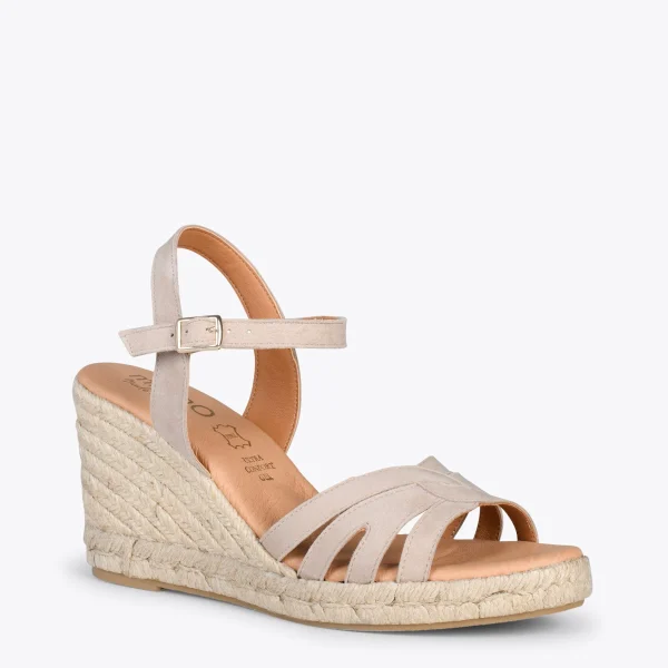 MiMaO ShopOnline HOYAMBRE – Sandales à Talon Compensé En Jute SABLE 5