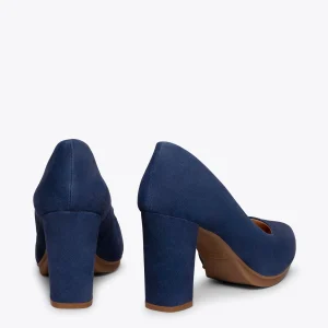 MiMaO ShopOnline URBAN – Chaussures à Talon Haut En Daim BLEU MARINE 13
