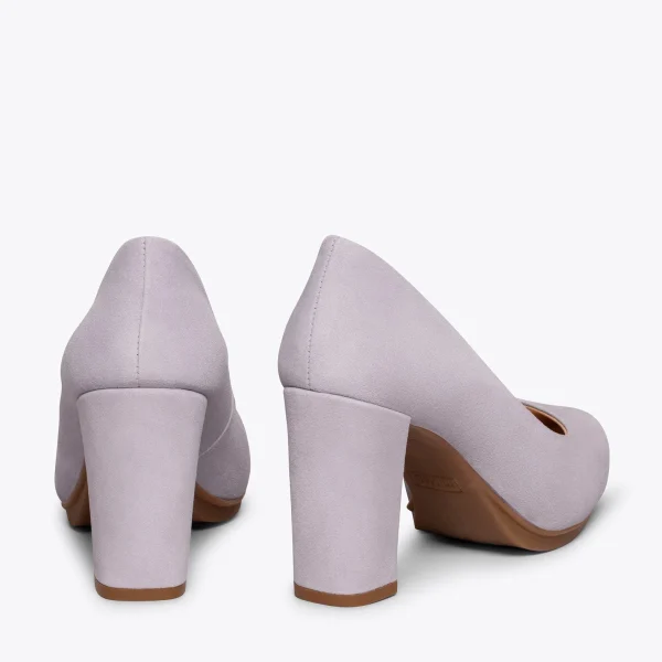 MiMaO ShopOnline URBAN – Chaussures à Talon Haut En Daim GRIS 4