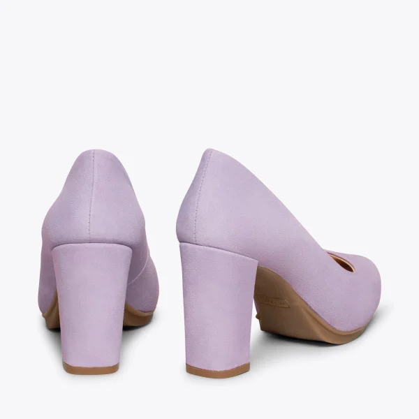 MiMaO ShopOnline URBAN – Chaussures à Talon Haut En Daim LILA 4