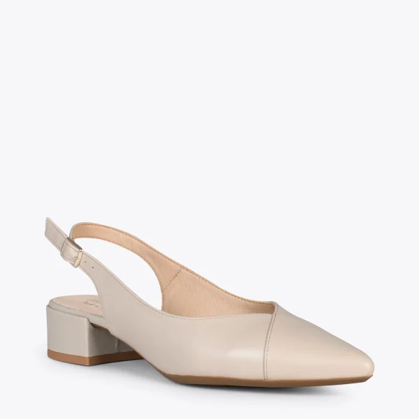 MiMaO ShopOnline HEAVEN – Slingback à Bout Fin TAUPE 5