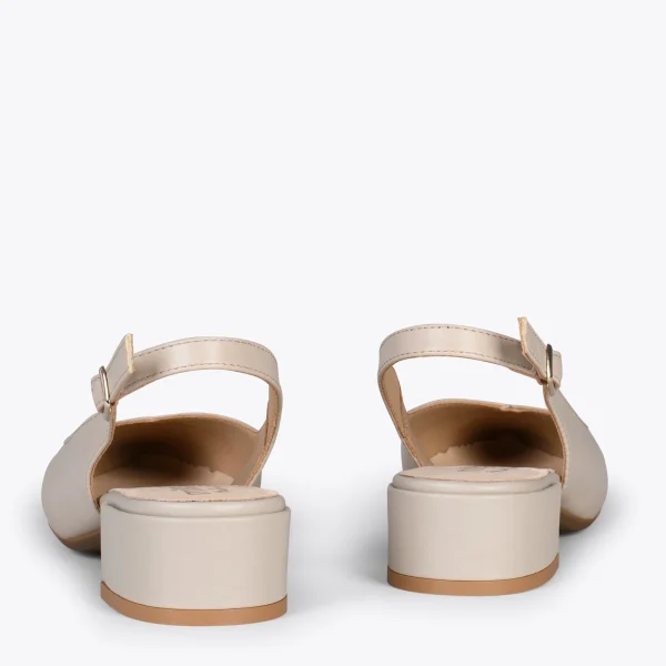 MiMaO ShopOnline HEAVEN – Slingback à Bout Fin TAUPE 4