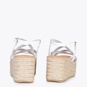MiMaO ShopOnline ALAJAR – Sandales Compensées En Jute BLANC 12
