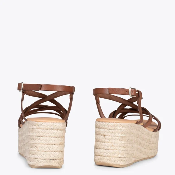 MiMaO ShopOnline ALAJAR – Sandales Compensées En Jute MARRON 4