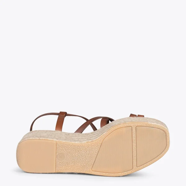 MiMaO ShopOnline ALAJAR – Sandales Compensées En Jute MARRON 6
