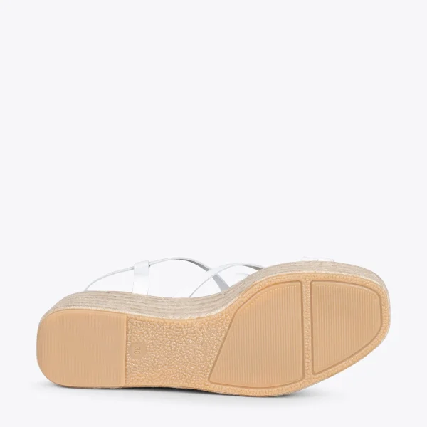 MiMaO ShopOnline ALAJAR – Sandales Compensées En Jute BLANC 6