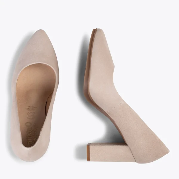 MiMaO ShopOnline URBAN – Chaussures à Talon Haut En Daim BEIGE 3