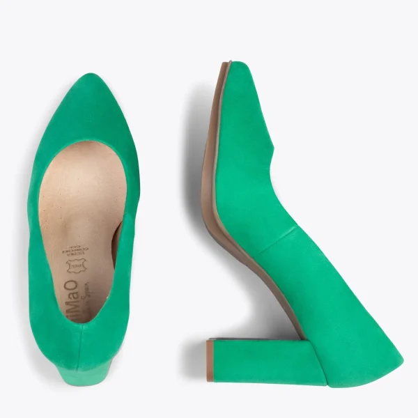 MiMaO ShopOnline URBAN – Chaussures à Talon Haut En Daim VERT 3