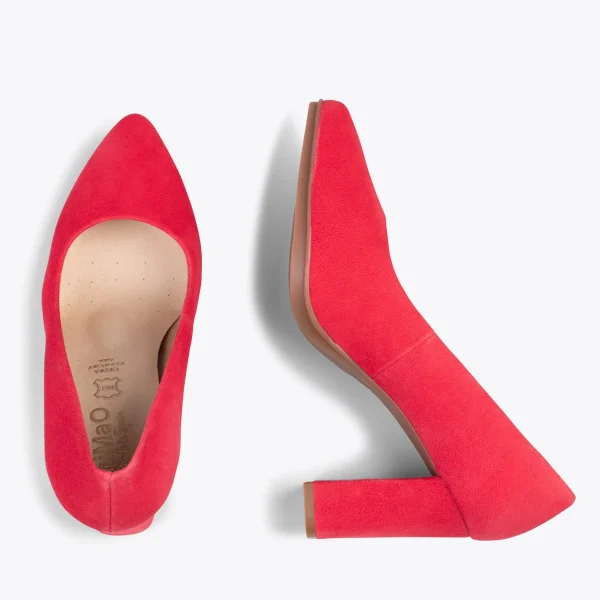MiMaO ShopOnline URBAN – Chaussures à Talon Haut En Daim ROUGE 3