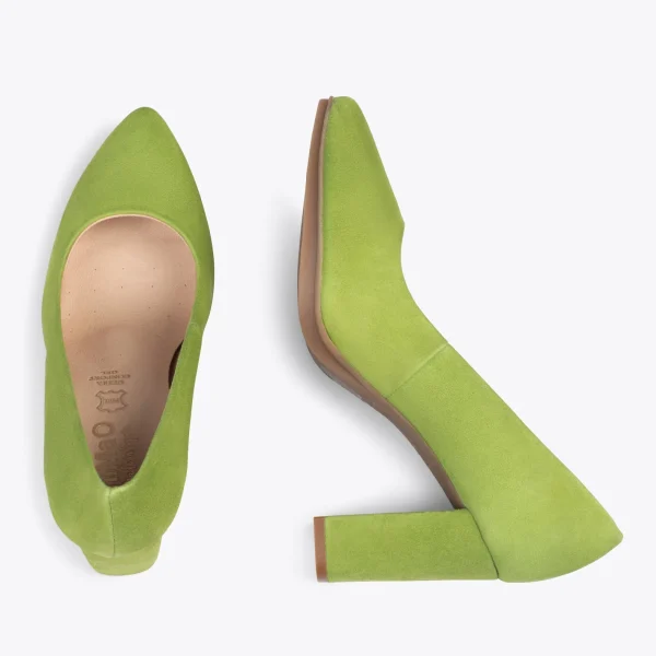 MiMaO ShopOnline URBAN – Chaussures à Talon Haut En Daim VERT PISTACHE 3