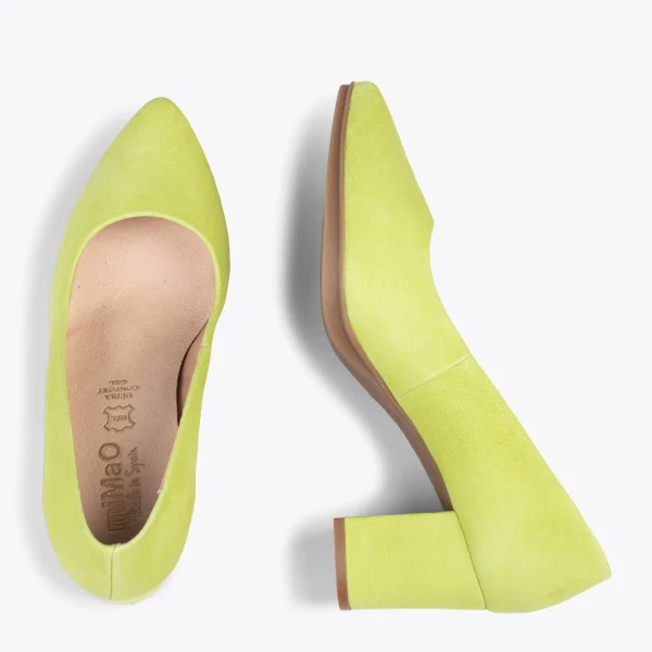 MiMaO ShopOnline URBAN S – Chaussures à Talon Moyen En Daim LIME 3
