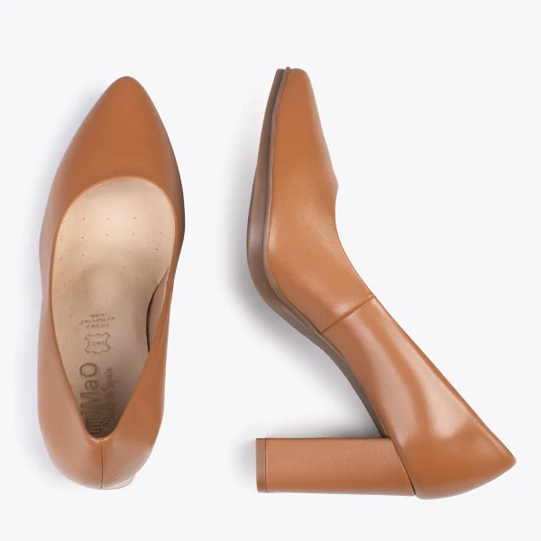 MiMaO ShopOnline URBAN SOIRÉE – Chaussures à Talon Haut En Cuir Nappa MARRON 3
