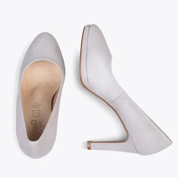 MiMaO ShopOnline PLATEFORME – Escarpins à Talon Haut Et Plateforme GRIS 3