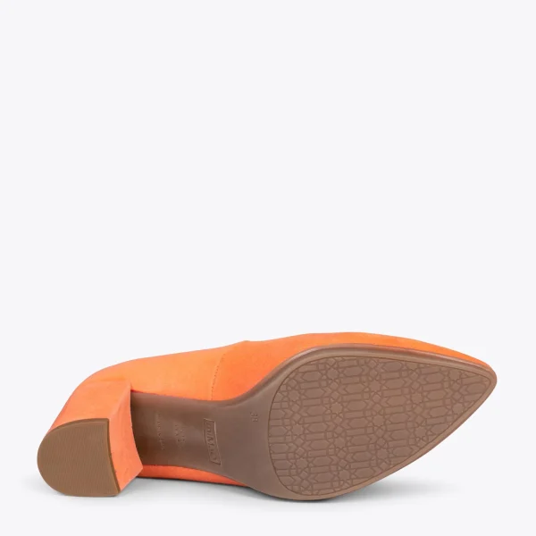 MiMaO ShopOnline URBAN S – Chaussures à Talon Moyen En Daim ORANGE 6