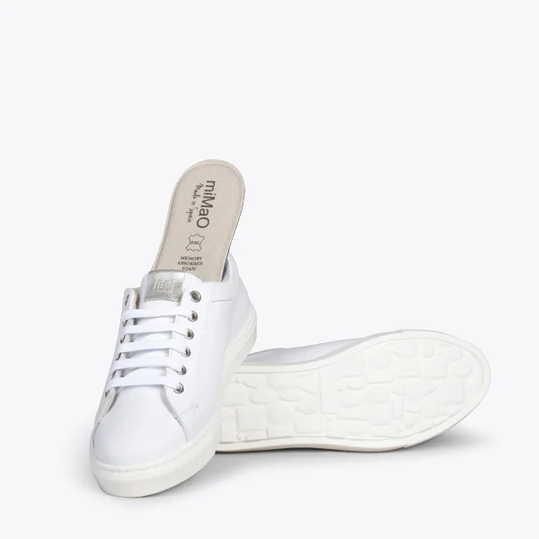 MiMaO ShopOnline SNEAKER – Baskets Casual Pour Femme BLANC-ARGENTÉ 6
