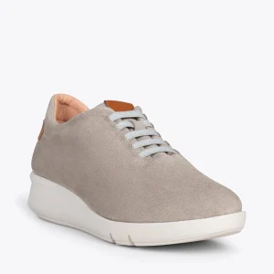 MiMaO ShopOnline FLY – Chaussures Décontractées à Talon Compensé TAUPE 15