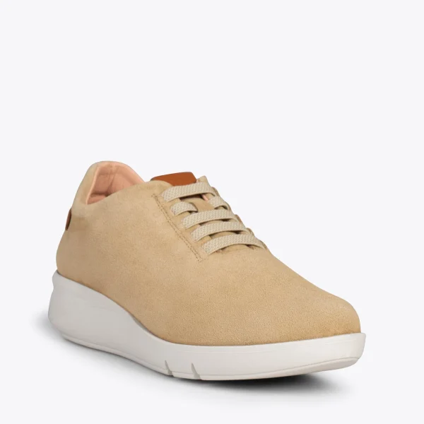MiMaO ShopOnline FLY – Chaussures Décontractées à Talon Compensé BEIGE 5