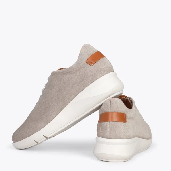 MiMaO ShopOnline FLY – Chaussures Décontractées à Talon Compensé TAUPE 4