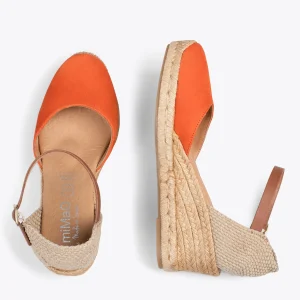 MiMaO ShopOnline ALTEA – Espadrilles à Talon Moyen ORANGE 10