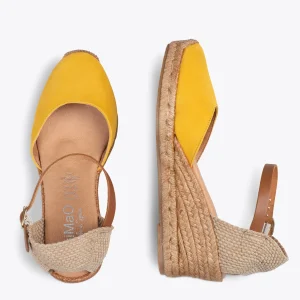 MiMaO ShopOnline ALTEA – Espadrilles à Talon Moyen MOUTARDE 10