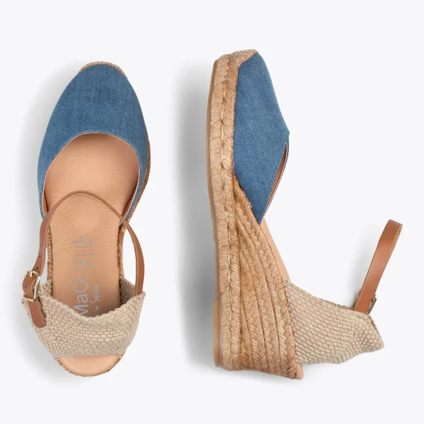 MiMaO ShopOnline ALTEA – Espadrilles à Talon Moyen JEANS 3