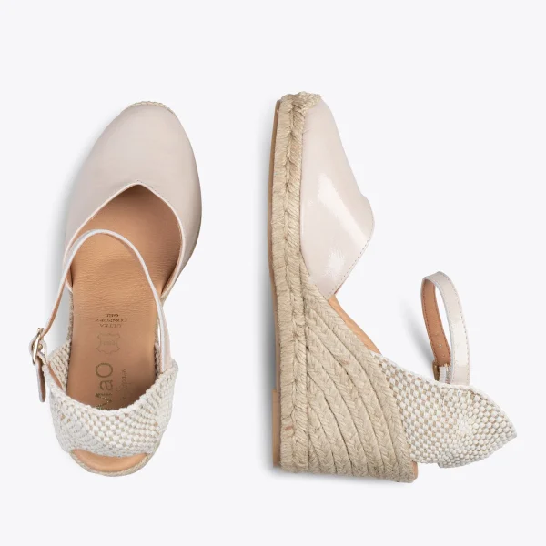 MiMaO ShopOnline NERJA VERNI – Espadrilles Compensées Talon Haut Avec Boucle BEIGE 3