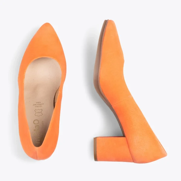 MiMaO ShopOnline URBAN S – Chaussures à Talon Moyen En Daim ORANGE 3
