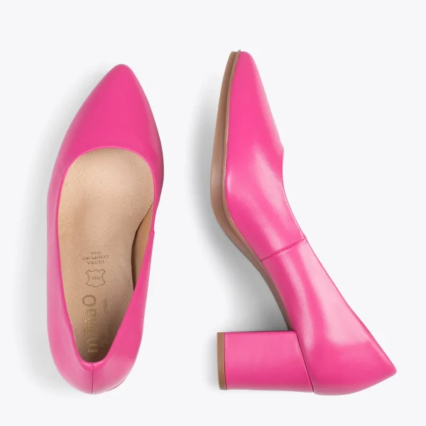 MiMaO ShopOnline URBAN S SOIRÉE – Chaussures à Talon Moyen En Cuir Nappa FUCHSIA 3