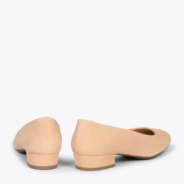 MiMaO ShopOnline URBAN XS – Chaussures à Talon Bas En Cuir Daim SABLE 4