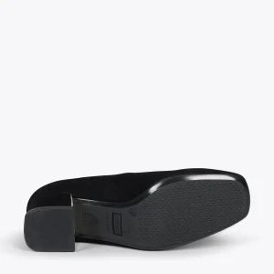MiMaO ShopOnline FEMME – Chaussures à Talon Bas Et Bout Carré En Daim NOIR 17