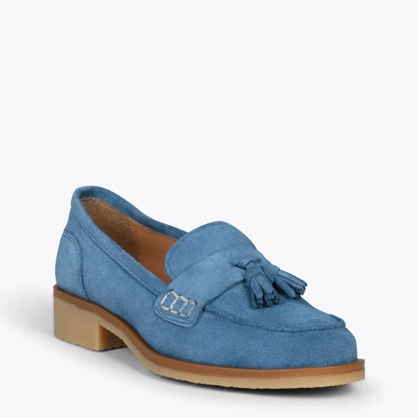 MiMaO ShopOnline CASTELLANO – Mocassins à Glands BLEU 5