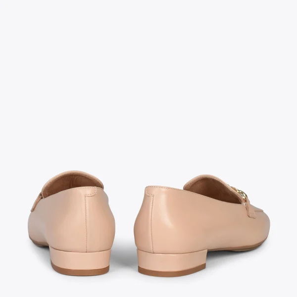 MiMaO ShopOnline CHAIN – Mocassins En Cuir Pour Femme NUDE 4