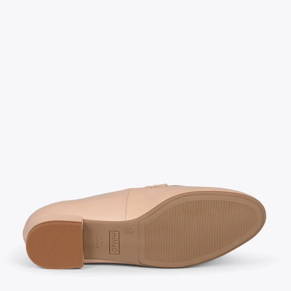 MiMaO ShopOnline CHAIN – Mocassins En Cuir Pour Femme NUDE 6