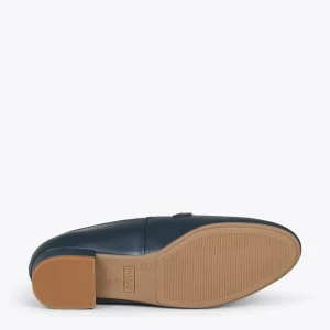 MiMaO ShopOnline CHAIN – Mocassins En Cuir Pour Femme BLEU MARINE 17