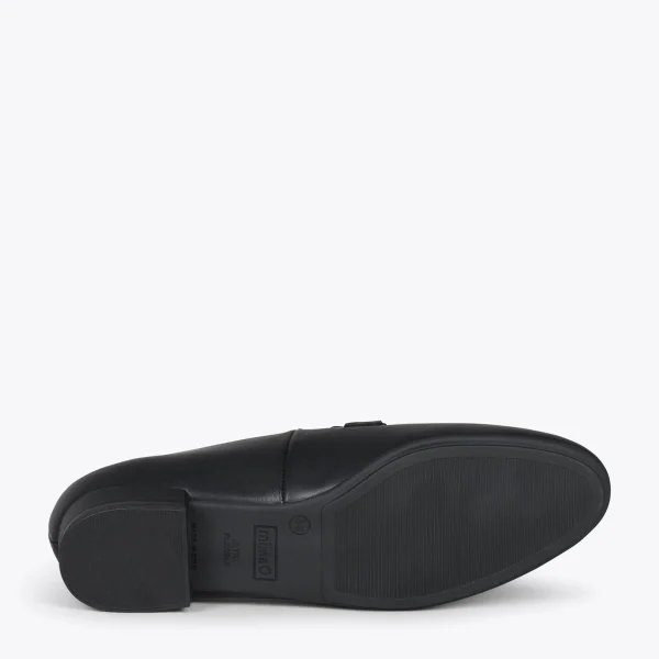 MiMaO ShopOnline CHAIN – Mocassins En Cuir Pour Femme NOIR 6