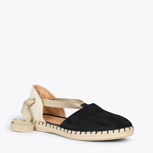 MiMaO ShopOnline ALGARVE – Espadrilles Plates Pour Femme NOIR 5