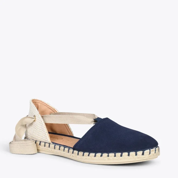 MiMaO ShopOnline ALGARVE – Espadrilles Plates Pour Femme BLEU MARINE 5