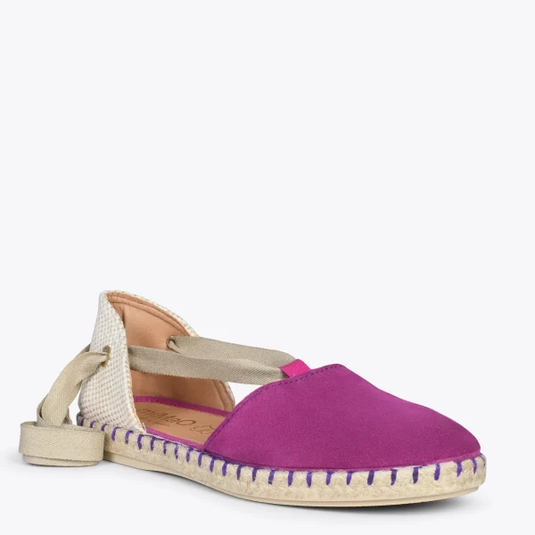 MiMaO ShopOnline ALGARVE – Espadrilles Plates Pour Femme POURPRE 4