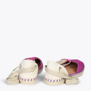 MiMaO ShopOnline ALGARVE – Espadrilles Plates Pour Femme POURPRE 15