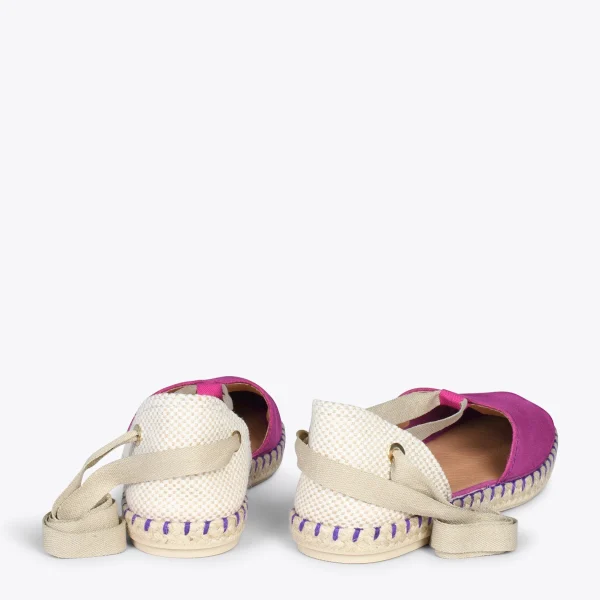 MiMaO ShopOnline ALGARVE – Espadrilles Plates Pour Femme POURPRE 5
