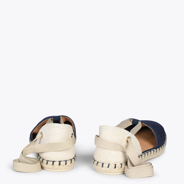 MiMaO ShopOnline ALGARVE – Espadrilles Plates Pour Femme BLEU MARINE 4