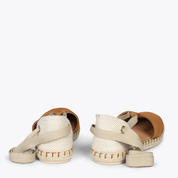 MiMaO ShopOnline ALGARVE – Espadrilles Plates Pour Femme CAMEL 4
