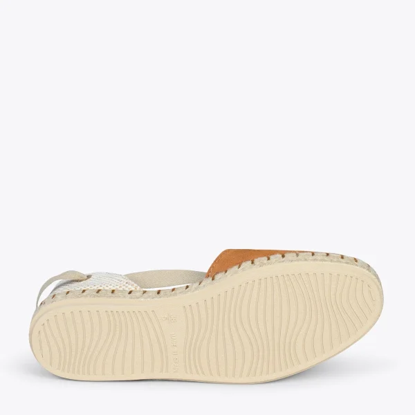 MiMaO ShopOnline ALGARVE – Espadrilles Plates Pour Femme CAMEL 6