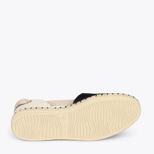 MiMaO ShopOnline ALGARVE – Espadrilles Plates Pour Femme NOIR 6