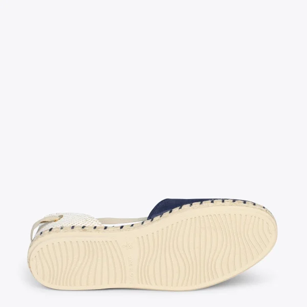 MiMaO ShopOnline ALGARVE – Espadrilles Plates Pour Femme BLEU MARINE 6